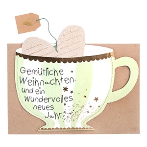 Artikelbild des Artikels “Good old friends - Teetassenkarte, Gemütliche Weihnachten “