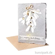 Artikelbild des Artikels “Good old friends - Winterpapierkunstkarte, Mistelzweig “