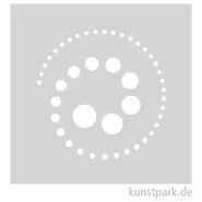 Artikelbild des Artikels “Grafische Schablonen - Punkte Spirale, Größe 107x108 mm “