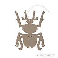 Artikelbild des Artikels “Grauer Hirschkäfer aus Holz mit Hänger, Länge 10 cm “