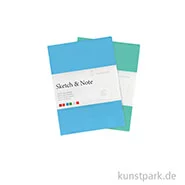 Artikelbild des Artikels “Hahnemühle SKETCH & NOTE, 20 Blatt, 125g, 2 Booklets, Blue DIN A6“
