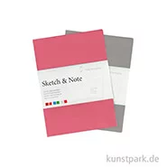 Artikelbild des Artikels “Hahnemühle SKETCH & NOTE, 20 Blatt, 125g, 2 Booklets, Grey-Pink DIN A5“