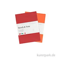 Artikelbild des Artikels “Hahnemühle SKETCH & NOTE, 20 Blatt, 125g, 2 Booklets, Red DIN A5“