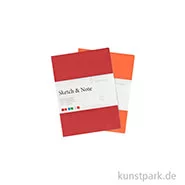 Artikelbild des Artikels “Hahnemühle SKETCH & NOTE, 20 Blatt, 125g, 2 Booklets, Red DIN A6“