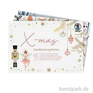 Artikelbild des Artikels “Handlettering Karten - X-Mas, 16 Weihnachtsmotive, 48 Blatt, 300g “