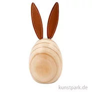 Artikelbild des Artikels “Hase aus hellem Holz mit Kunstleder-Ohren, Höhe 19 cm “
