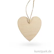 Artikelbild des Artikels “Herz aus Holz mit Aufhänger - 6 Stück “