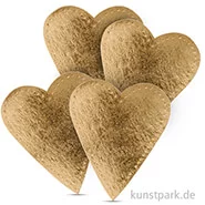 Artikelbild des Artikels “Herz aus Lederpapier, 10 cm, 4 Stück Gold“