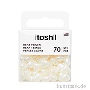 Artikelbild des Artikels “Herz Perlen, Perlweiß Mix, 8 x 9 x 5 mm, 70 Stück “