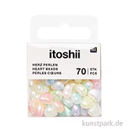 Artikelbild des Artikels “Herz Perlen, Rainbow Pearl Mix, 8 x 9 x 5 mm, 70 Stück “