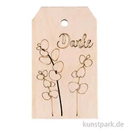 Artikelbild des Artikels “Holz Anhänger - Danke, 4,8 x 8,2 cm “