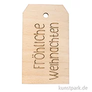 Artikelbild des Artikels “Holz-Anhänger - Fröhliche Weihnachten, 4,8 x 8,2 cm “