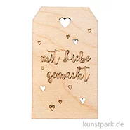 Artikelbild des Artikels “Holz-Anhänger - Mit Liebe gemacht, 4,8 x 8,2 cm “