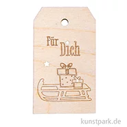 Artikelbild des Artikels “Holz-Anhänger - Schlittengeschenk, 4,8 x 8,2 cm “