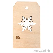 Artikelbild des Artikels “Holz Anhänger - Schneeflocke, 4,8 x 8,2 cm “