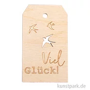 Artikelbild des Artikels “Holz Anhänger - Viel Glück, 4,8 x 8,2 cm “