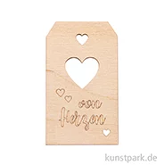 Artikelbild des Artikels “Holz-Anhänger - Von Herzen, 4,7 x 8,2 cm “