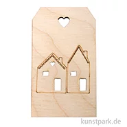 Artikelbild des Artikels “Holz-Anhänger - Winterhäuser, 4,8 x 8,2 cm “