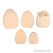 Artikelbild des Artikels “Holz Deko Ostereier, Natur, 4,5-7,5 cm, Stärke 6 mm, 5 Stück “