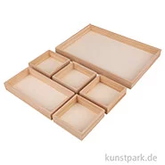 Artikelbild des Artikels “Holz Deko Tablett Set, Natur, 31,5 x 21,5 x 3 cm, 6-teilig “