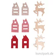 Artikelbild des Artikels “Holz+Filz Streuteile Home mit Klebepunkt, 4,7-5,5 cm, 9 Stück “