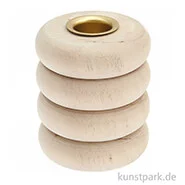 Artikelbild des Artikels “Holz Kerzenhalter - Ringe, 7 x 7 x 8 cm “