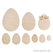 Artikelbild des Artikels “Holz Ostereier, Natur, 2-8 cm, 9 Stück “