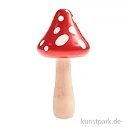 Artikelbild des Artikels “Holz Pilz, Dunkelrot, Höhe 14 cm, Durchmesser 6,5 cm “