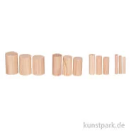Artikelbild des Artikels “Holz Rundstäbe Set, Natur, Durchmesser 1-4 cm, 5,5-6,5 cm, 99 Stück “