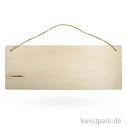 Artikelbild des Artikels “Holz Schild mit Jutegarn - Rechteck “