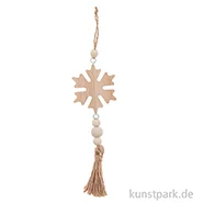 Artikelbild des Artikels “Holz Schneeflocke zum Aufhängen, 30 cm “