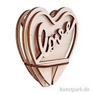Artikelbild des Artikels “Holz-Steckteil - Love, 10 cm, Bausatz mit 5 Teilen “