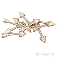 Artikelbild des Artikels “Holz Streuteile - Amorpfeil, Größe 1,8x7 cm, mit Klebepunkt, 9 Stück “