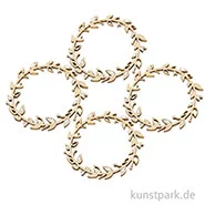 Artikelbild des Artikels “Holz Streuteile - Blätterkranz, Durchmesser 5,5 cm, 4 Stück “