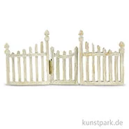 Artikelbild des Artikels “Miniatur Holzzaun mit Tür - Weiß, 7x15,5 cm “
