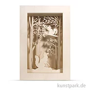 Artikelbild des Artikels “Holzbausatz 3D-Motivrahmen - Wald, 20x30x6,6 cm, 15-teilig “