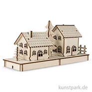 Artikelbild des Artikels “Holzbausatz für 2 Häuschen, 31,7x9,4x14 cm, 52-teilig “