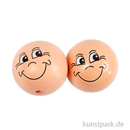 Artikelbild des Artikels “Holzkugeln mit Gesicht, 30 mm Durchmesser, 10 Stück “