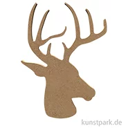 Artikelbild des Artikels “Holzmotiv Hirschkopf, 11 x 15 x 0,5 cm “