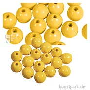 Artikelbild des Artikels “Holzperlen Farbig, Poliert, Durchmesser 10 mm, 52 Stück Farbe | Gelb“