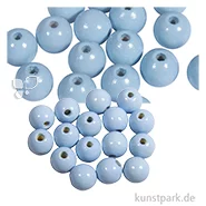 Artikelbild des Artikels “Holzperlen Farbig, Poliert, Durchmesser 10 mm, 52 Stück Farbe | Pastellblau“