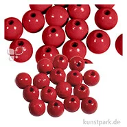 Artikelbild des Artikels “Holzperlen Farbig, Poliert, Durchmesser 10 mm, 52 Stück Farbe | Rot“