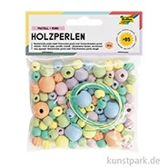 Artikelbild des Artikels “Holzperlen Mix - PASTELL Rund, 85 Teile, 50g “