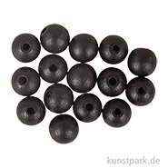 Artikelbild des Artikels “Holzperlen, Schwarz, matt, 10 mm, 35 Stück “