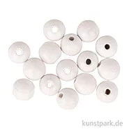 Artikelbild des Artikels “Holzperlen, Weiß, matt, 10 mm, 35 Stück “