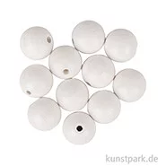 Artikelbild des Artikels “Holzperlen, Weiß, matt, 20 mm, 8 Stück “
