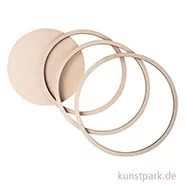 Artikelbild des Artikels “Holzringe mit Holzplatte, Durchmesser 60 cm, 8-teilig “