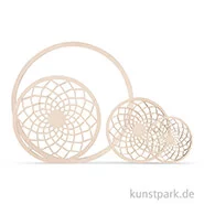 Artikelbild des Artikels “Holzscheibe Dream mit 18 cm Ring - filigran, 7 - 13 cm, 4 Stück “