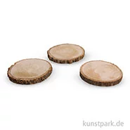 Artikelbild des Artikels “Holzscheibe rund natur, 10 - 12 cm, 3 Stück sortiert “