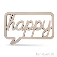 Artikelbild des Artikels “Holzschrift in Sprechblase Happy - Taupe, 10x7x1 cm “
